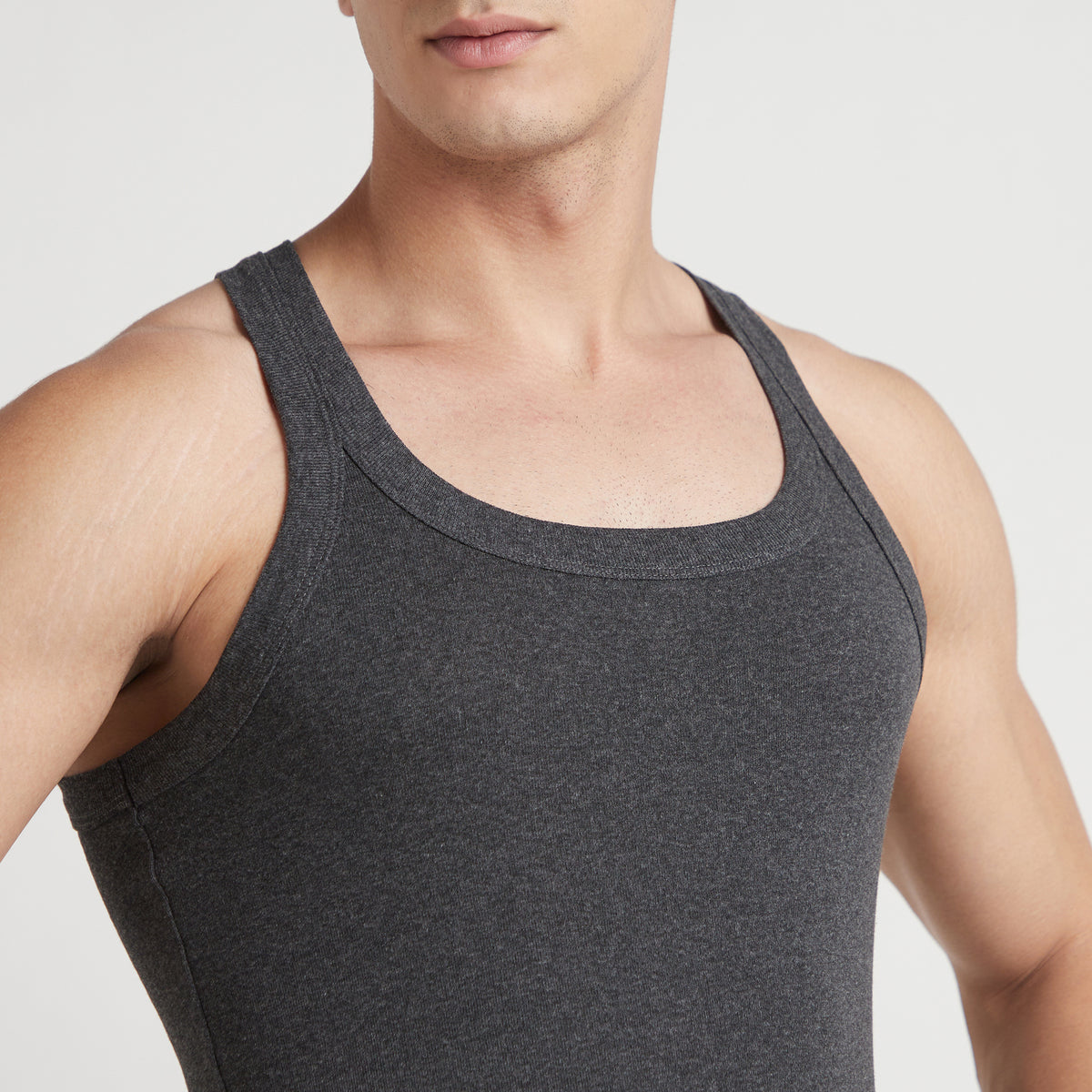Men's Solid Gym Vests - Pack of 2