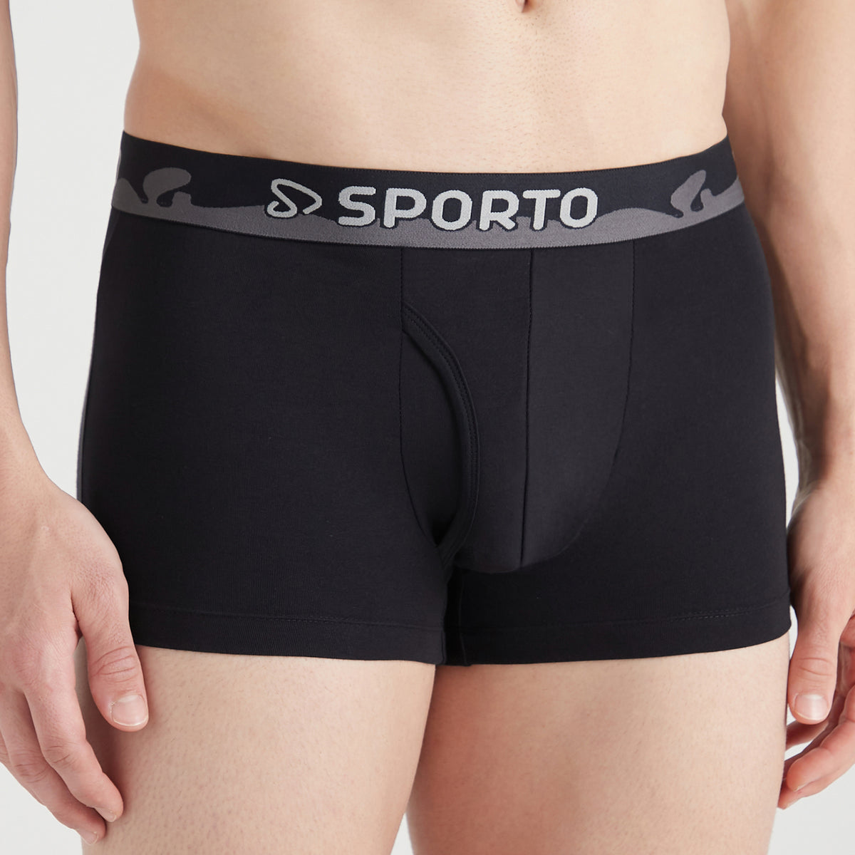 Sporto Shapelock Men's Solid Spandex Square Trunk