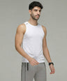 Sporto Men's InstaCool WHT  Solid Muscle Vest Anti odour and Moisture Wicking