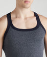 Men's Solid Gym Vest- Pack of 2 (Grey & blue)