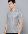Sporto Men's Insta cool Printed Round Neck Tee - Grey