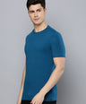 Sporto Men's Fluid Cotton Round Neck T-shirt - Blue Shappire