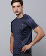 Sporto Men's Instacool Printed Jersey Tee - Navy