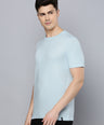 Sporto Men's Fluid Cotton Round Neck T-shirt - Ocean Aqua