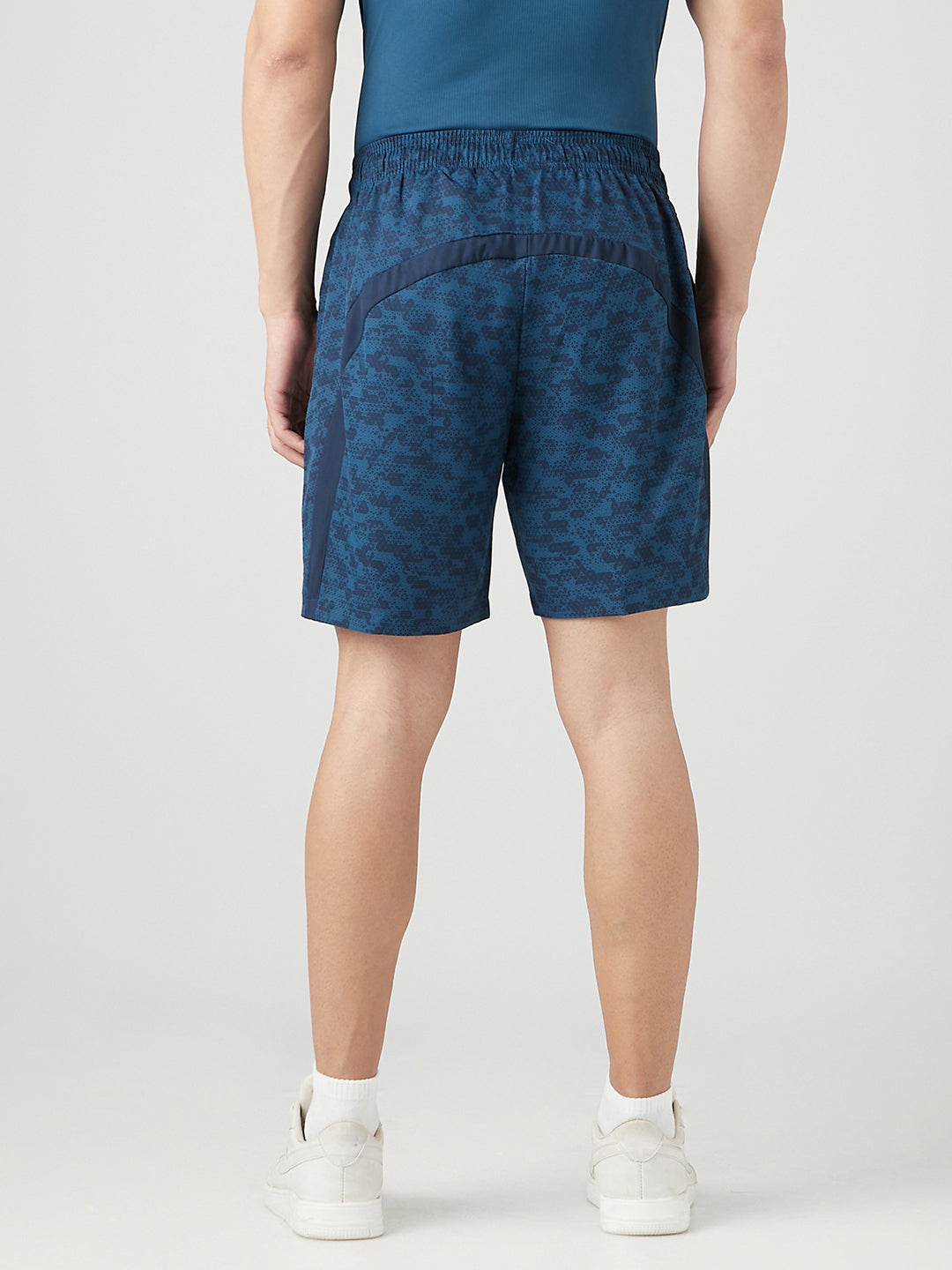 Sporto Men's Techno Printed Dry Fit Bermuda Short - Airforce