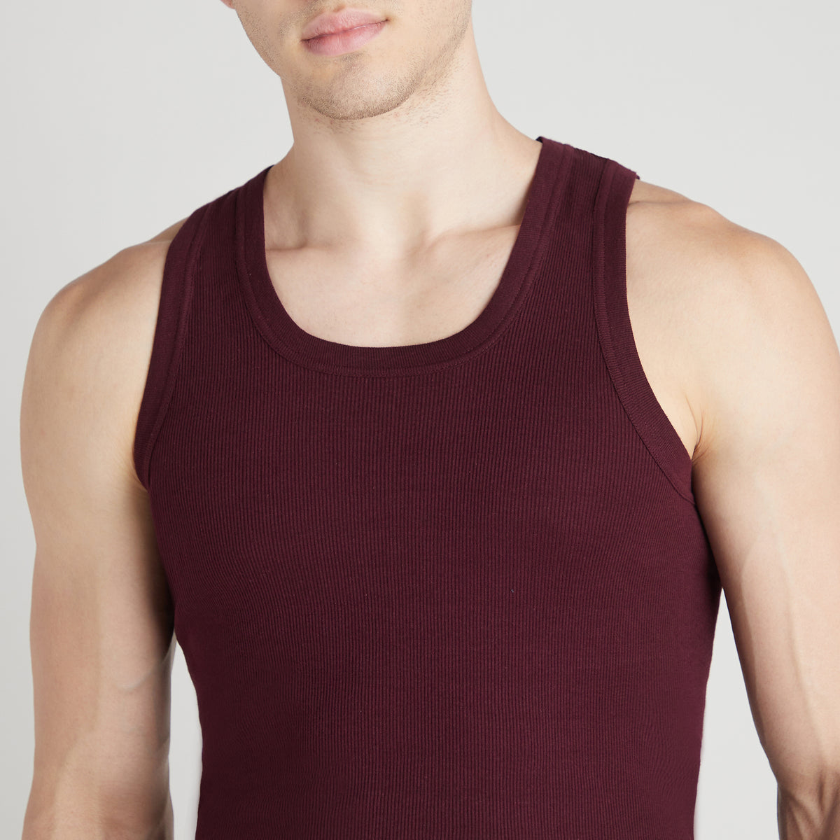 Men's Solid Gym Vests - Pack of 2