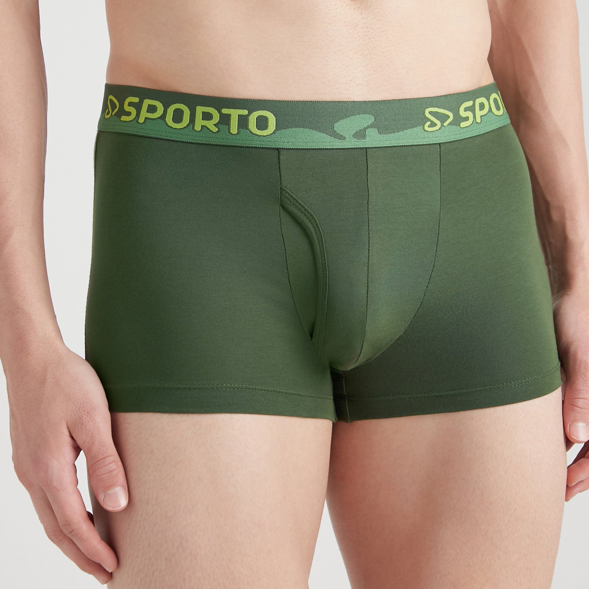 Sporto Shapelock Men's Square Trunks (Pack Of 2)