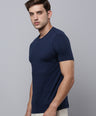 Sporto Men's Fluid Cotton Round Neck T-shirt - Navy