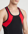 Sporto Men's  Cotton  Gym Vest with  Contrast  Panel Multicolour Pack of 3