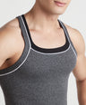 Sporto Men's  Cotton  Gym Vest with  Contrast  Panel Multicolour Pack of 2