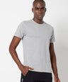 Sporto Men's Round Neck Cotton Tee Pack of - 3 (Red + Grey + Navy)