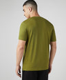 Sporto Men's Fluyid Cotton Round Neck T-shirt - Olive Branch