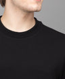 Sporto Men's Hexaknit Fullsleeve Black T-shirts