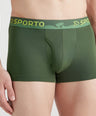 Sporto Men's Cotton Square Trunks - Olive