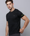Sporto Men's Insta cool Solid Jersey tee - Black