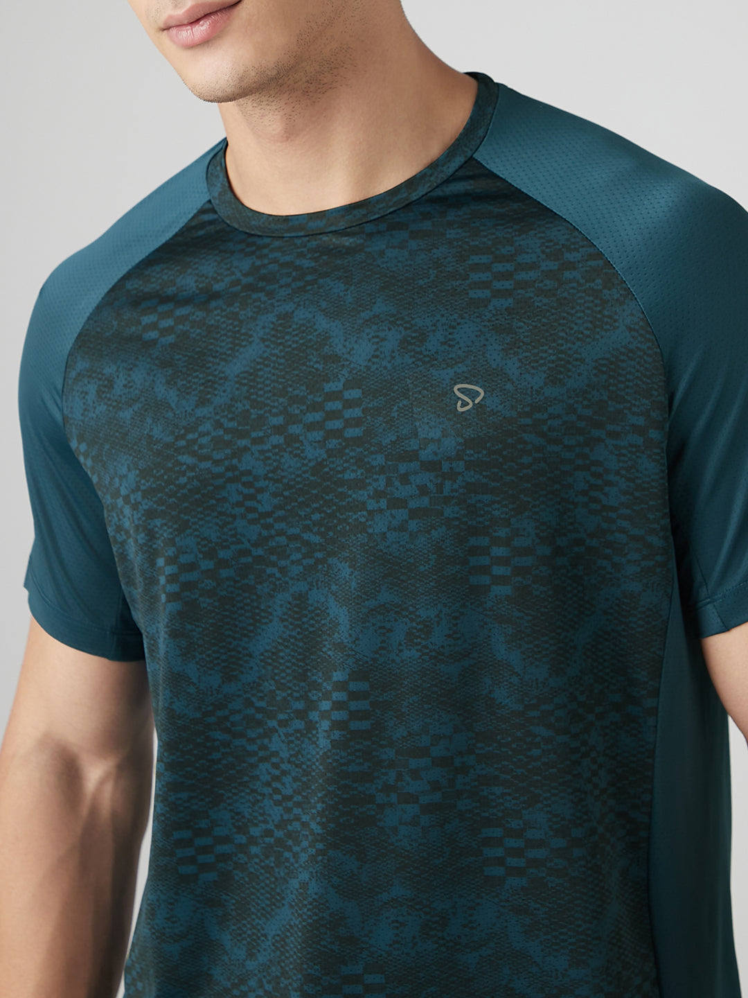 Sporto Men's Instacool Printed Jersey Tee - Air force
