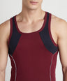 Sporto Men's  Cotton  Gym Vest with  Contrast  Panel Multicolour Pack of 3