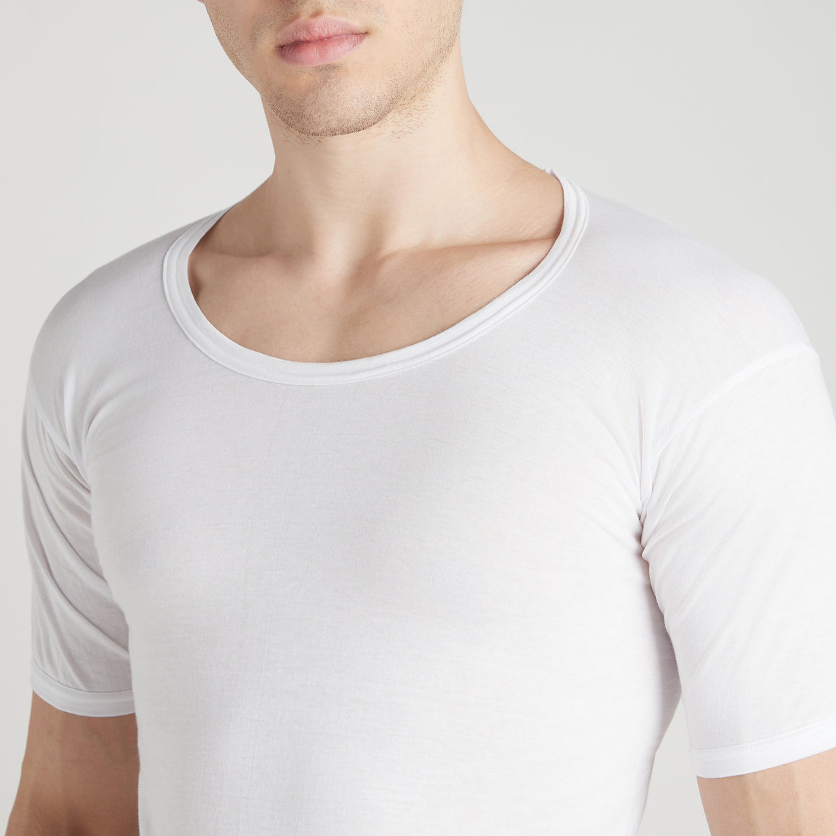 Sporto Men's Solid Cotton Under Shirt