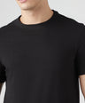 Sporto Men's Fluyid Cotton Round Neck T-shirt - Black