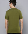 Sporto Men's Fluid Cotton Round Neck T-shirt - Olive Branch