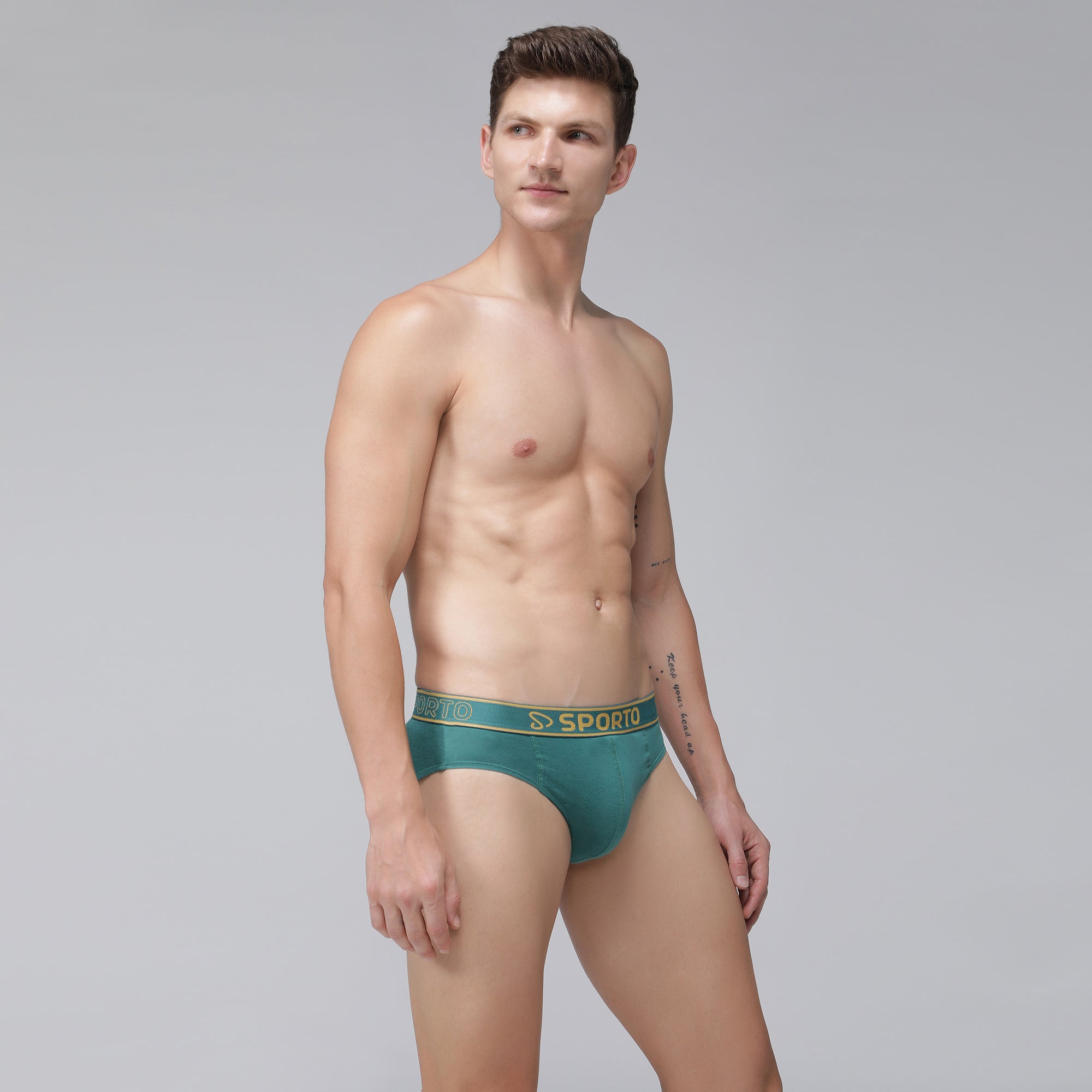 Sporto Men's Cotton Brief Multicolour Pack of 5