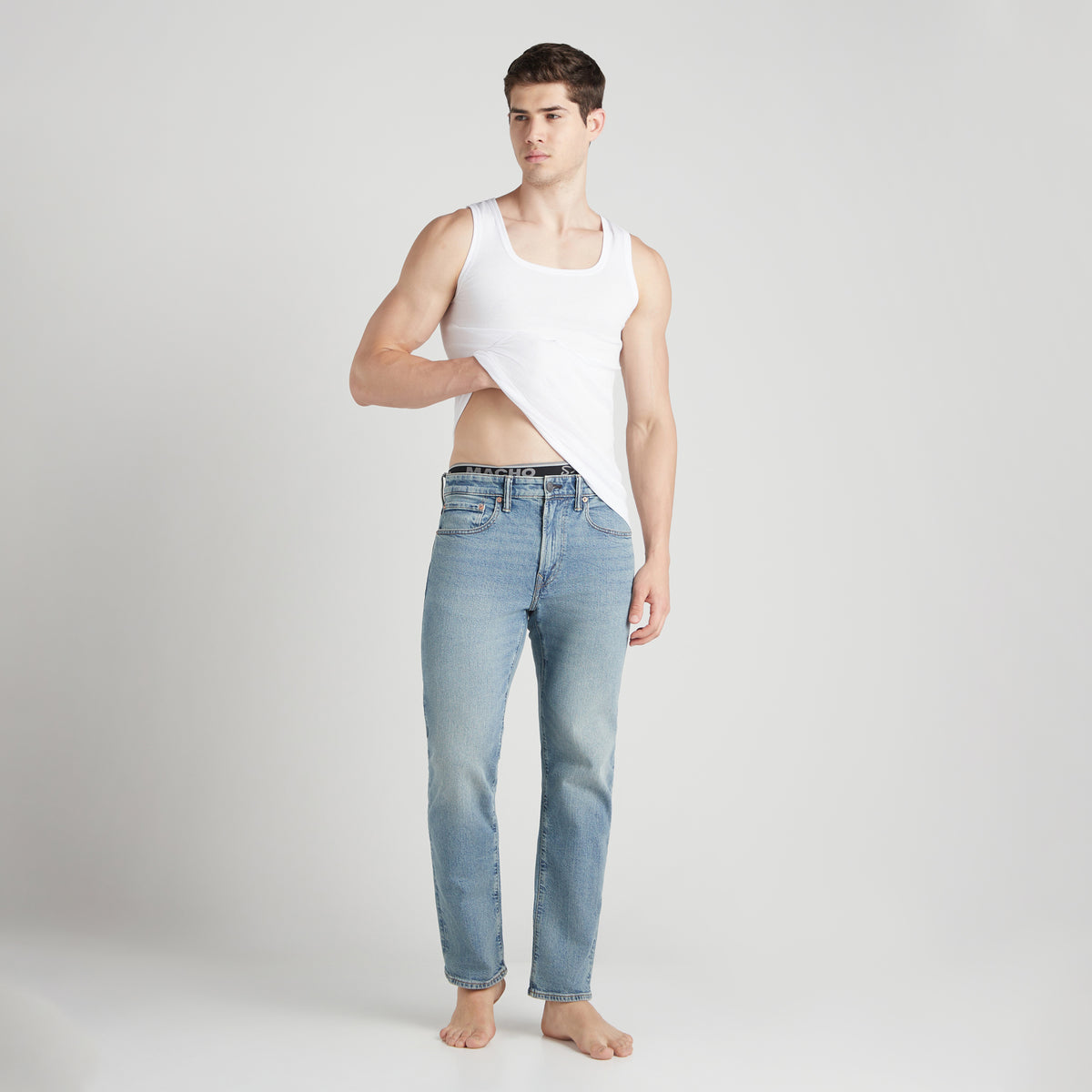 Sporto Men's Cotton White Derby Vest - Ribbed Fabric (Pack Of 3)
