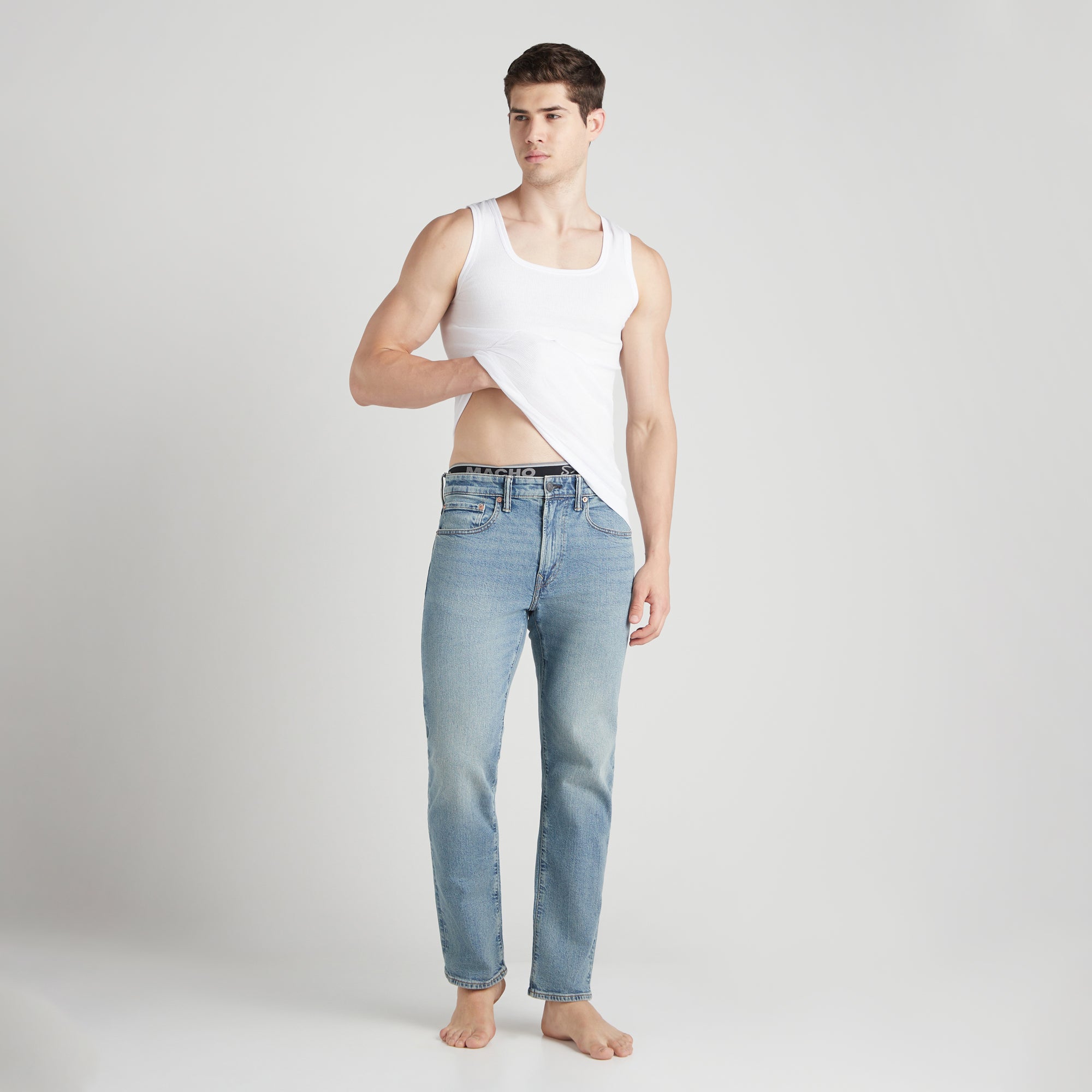 Sporto Men's Cotton White Derby Vest - Ribbed Fabric (Pack Of 3)