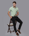 Sporto Men's Anti wrinkle and Light weight Solid  Green Polo T-shirt
