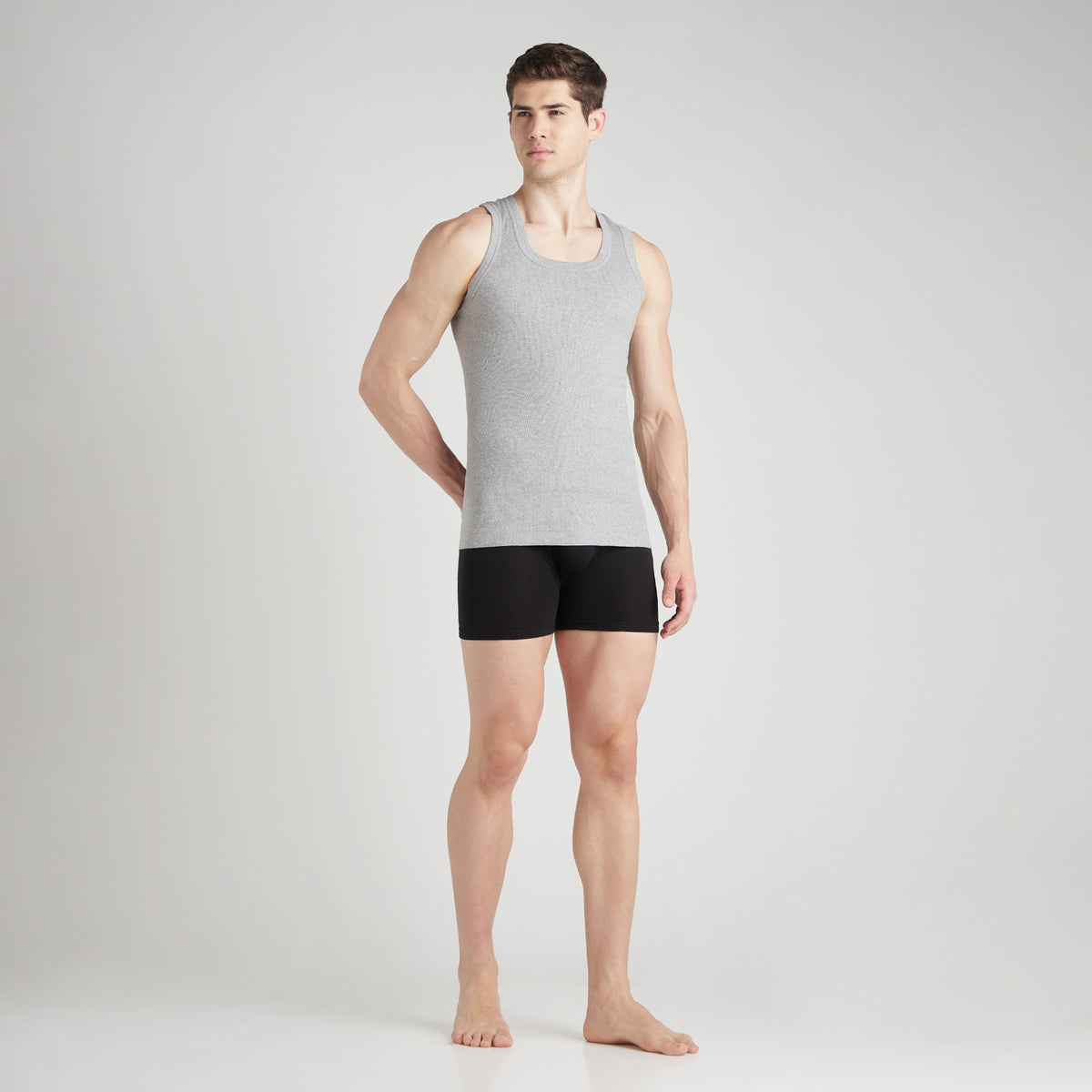 Men's Solid Gym Vests - Pack of 2