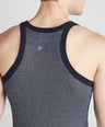 Men's Solid Gym Vest- Pack of 2 (Grey & blue)
