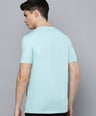 Sporto Men's Fluid Cotton Round Neck T-shirt - Dream Blue