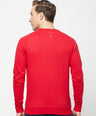 Sporto Crew Neck Printed Sweatshirt - Cherry Red