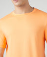 Sporto Men's Fluyid Cotton Round Neck T-shirt - Musk Melon