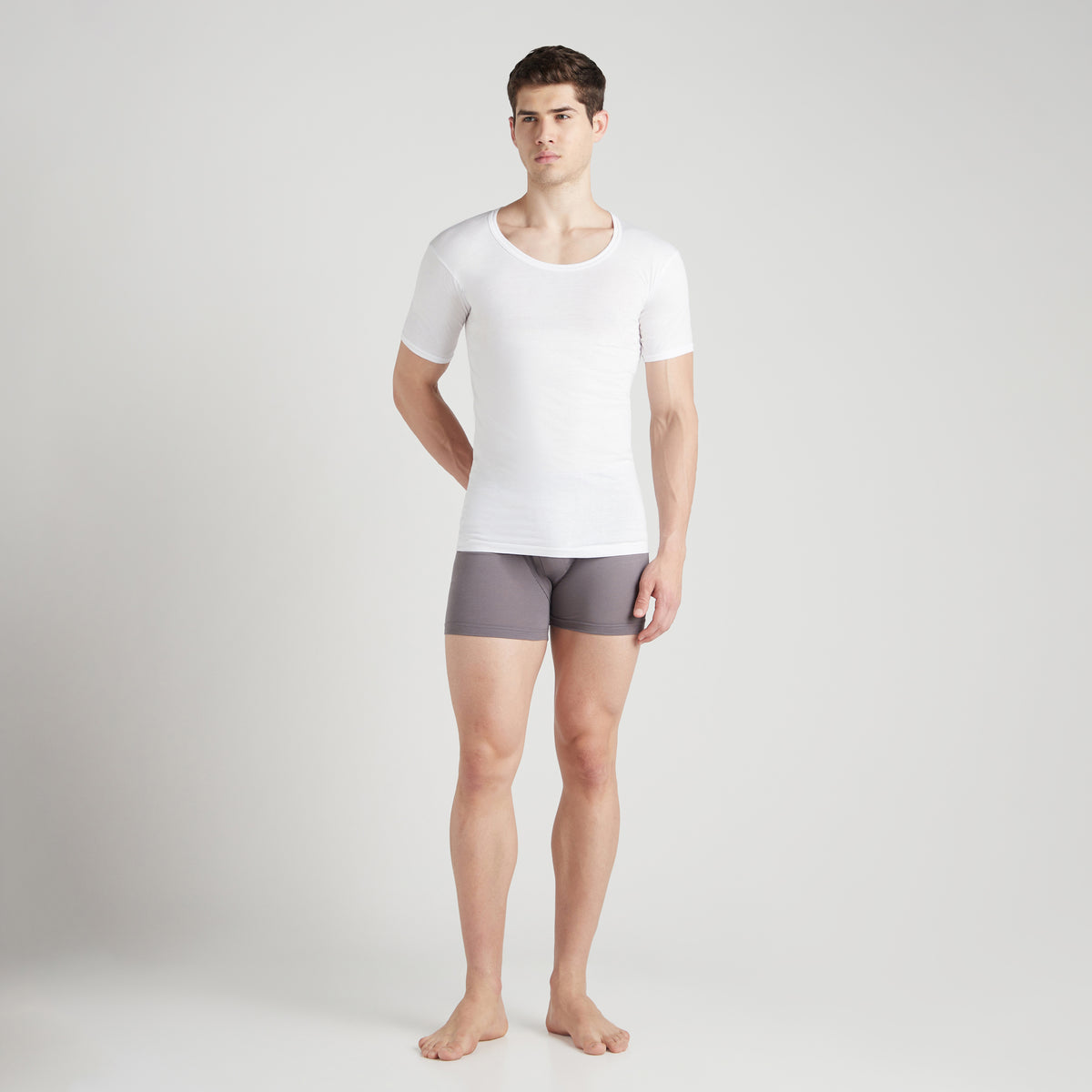 Sporto Men's Solid Cotton Under Shirt
