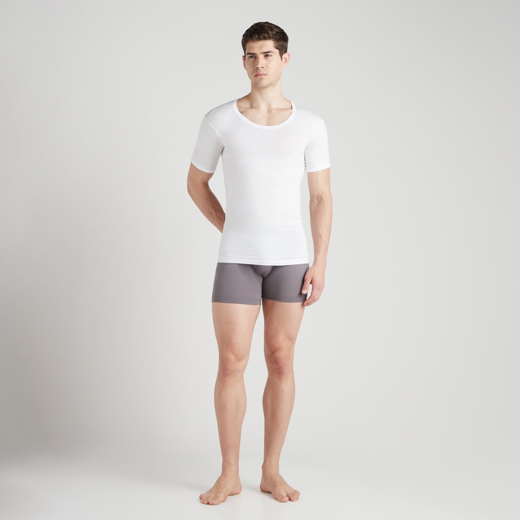 Sporto Men's Solid Cotton Under Shirt