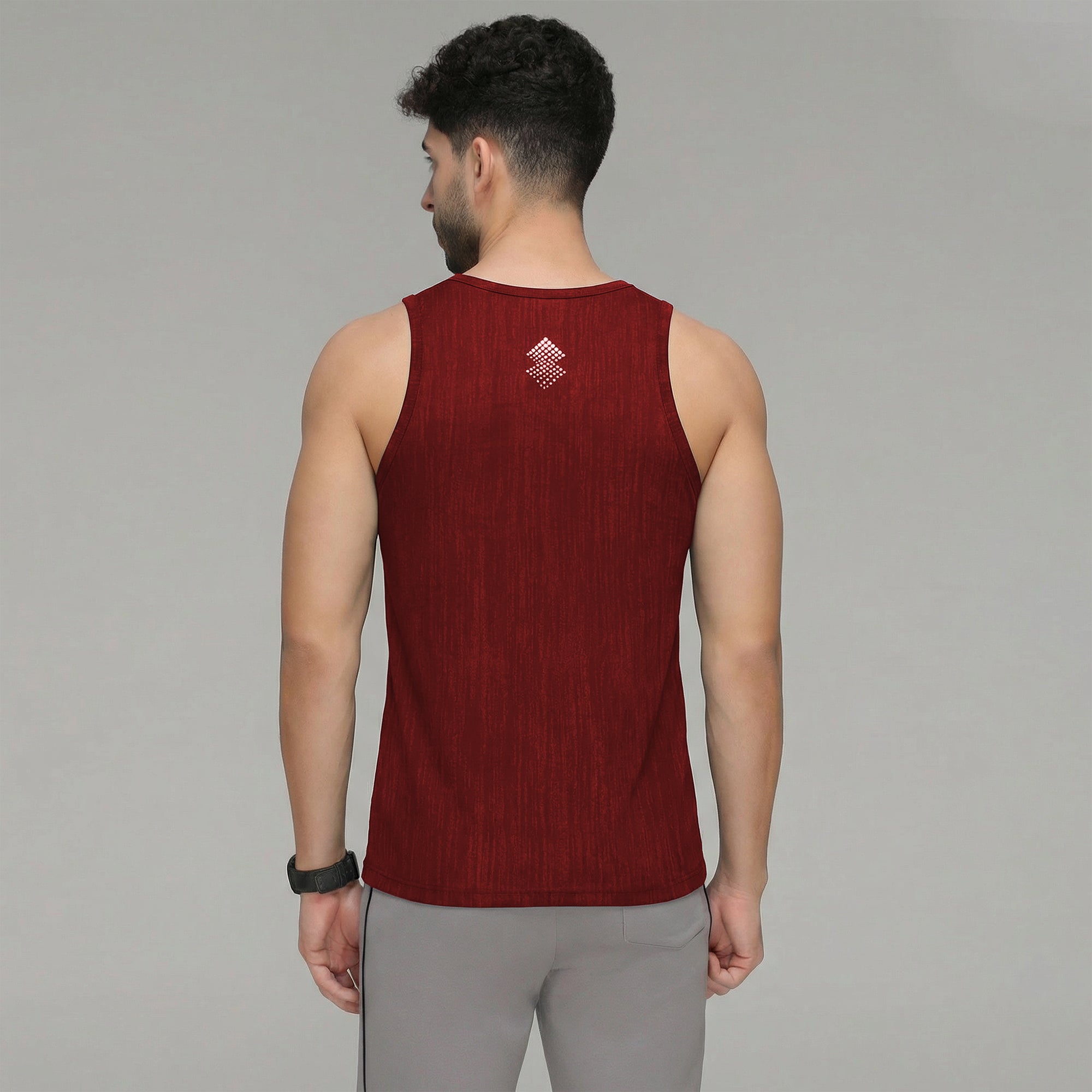Sporto Men's InstaCool RD Self design Muscle Vest Anti odour and Moisture Wicking