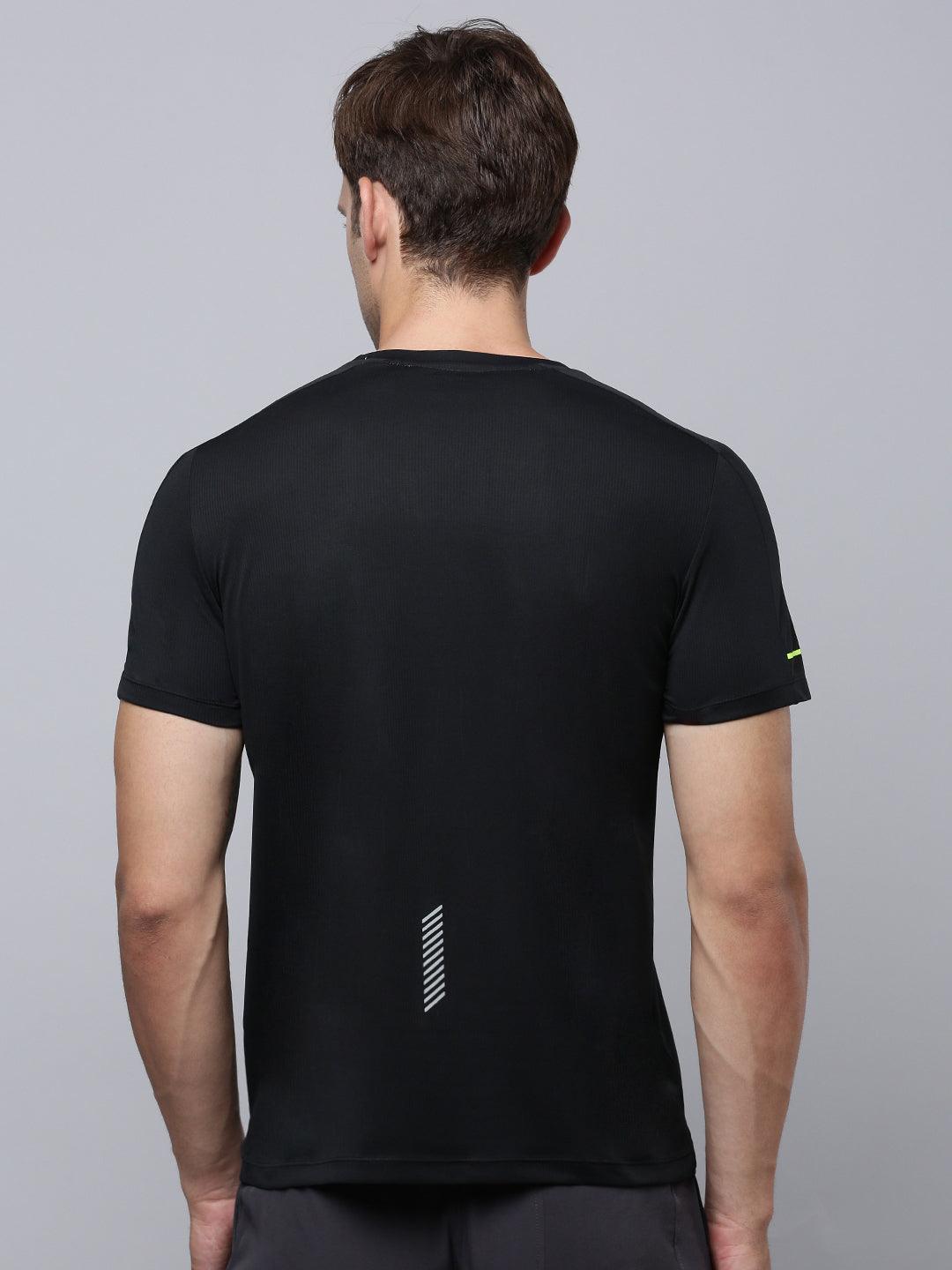 Sporto Men's Insta cool Solid Jersey tee - Black