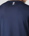 Sporto Men's Instacool Printed Round Neck Tee - Navy