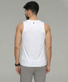 Sporto Men's InstaCool WHT  Solid Muscle Vest Anti odour and Moisture Wicking