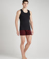 Men's Derby Vest for Men's Innerwear - Black - Pack of 2