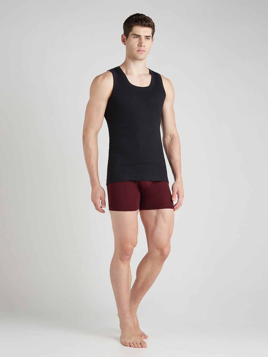 Men's Derby Vest for Men's Innerwear - Black - Pack of 2