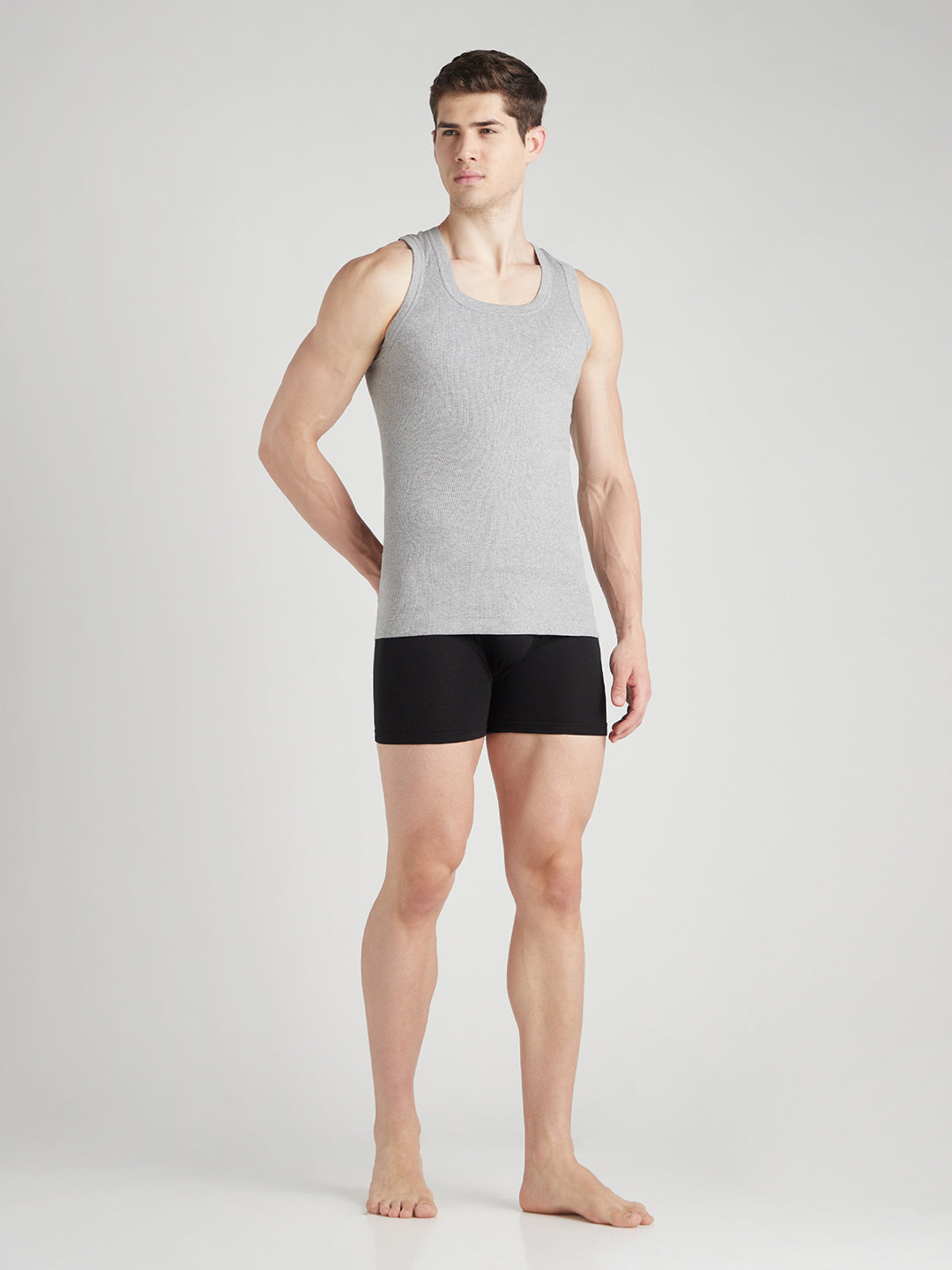 Men's Derby Vest for Men's Innerwear Grey Melange - Pack of 3