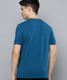 Sporto Men's Fluid Cotton Round Neck T-shirt - Blue Shappire
