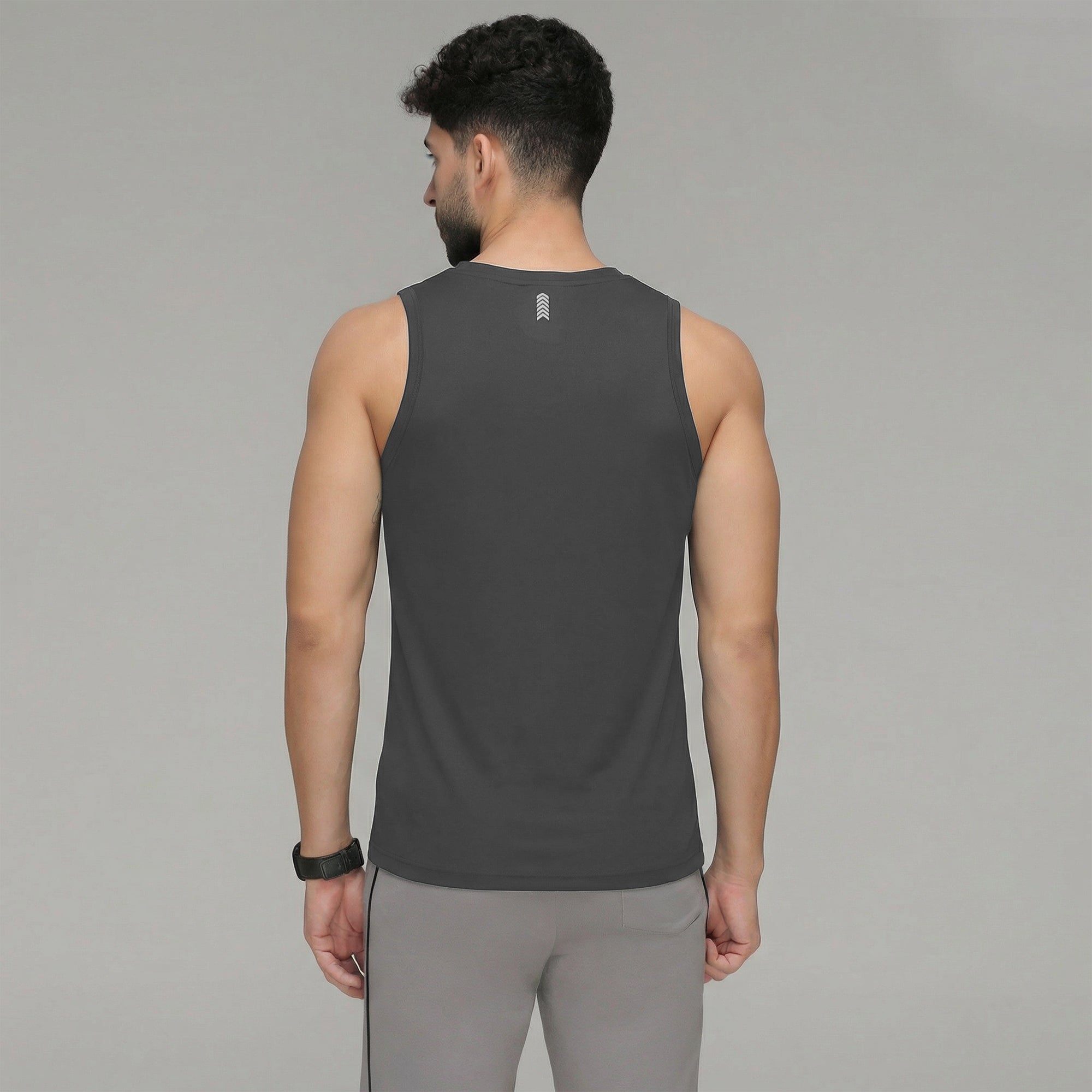 Sporto Men's InstaCool CH  Solid Muscle Vest Anti odour and Moisture Wicking