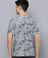 Sporto Men's Insta cool Printed Jersey Tee with Side Mesh - Grey
