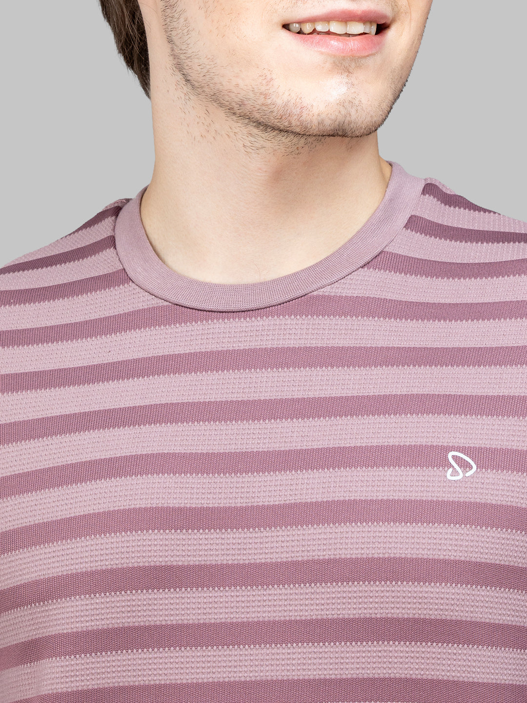 Sporto Men's Ribbed stripe Round Neck Onion Sweatshirt