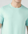 Fluyid Cotton Round Neck T-shirt - Ocean Aqua