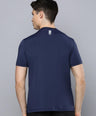 Sporto Men's Insta cool Printed Round Neck Tee - Navy