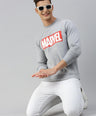 Sporto Marvel Printed Sweatshirt for Men | Grey Melange