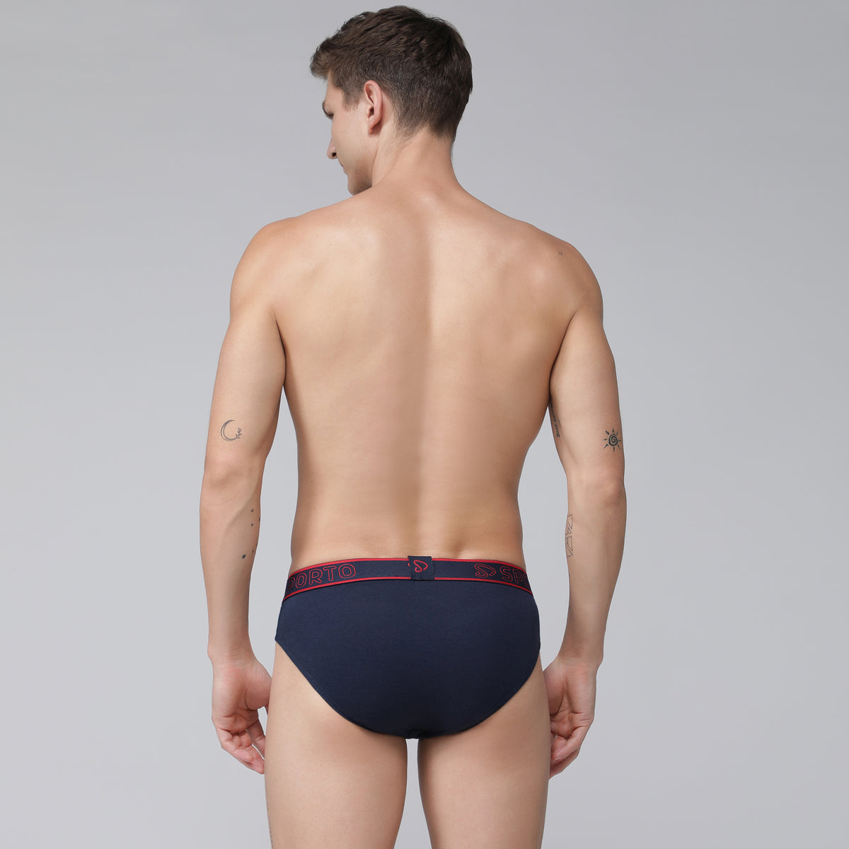 Sporto Men's Cotton Brief - Navy